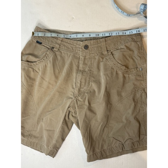Kuhl Vintage Patina Dye Mens 32 Cargo Shorts Cotton Nylon Khaki Hiking Outdoor - Picture 3 of 10